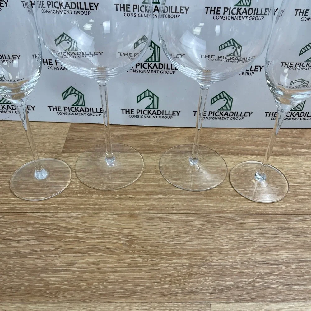 Tiffany & Co Crystal Glassware Set 2 Champagne Flutes 2 Red Wine Glasses
